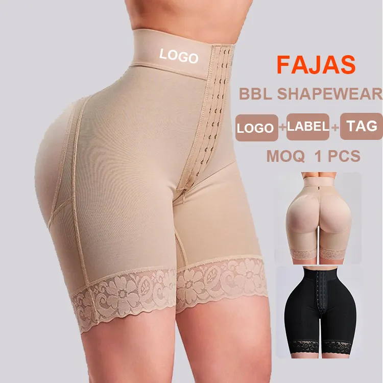 Fajas colombianas Shapewear Shorts Compression High Waist Tummy Control Body Shaper BBL Post Op Surgery Butt Lifter Faja