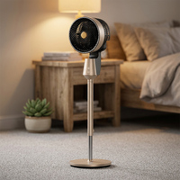 Ventilateur de circulation d'air électrique à écran tactile en plastique pour hôtel et maison, avec oscillation 3D, hauteur réglable et fonction aromathérapie