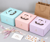 Boîtes à gâteaux d'anniversaire prêtes à l'emploi 2026, disponibles en tailles de 4, 8 et 10 pouces, portables, idéales pour la maison, pour petits pâtisseries et emballage de crème