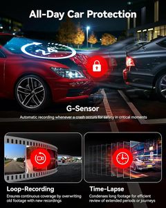 กล้องติดรถยนต์ REDTIGER รุ่น F7N Elite Dash Cam 4K HDR บันทึกหน้า-หลัง 5.8GHz WiFi หน้าจอสัมผัส 3.18 นิ้ว ควบคุมด้วยเสียง รองรับการ์ด 128G กล่องดำบันทึกภาพในรถยนต์ สีดำ - Product Image 5
