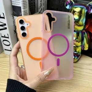 Funda Magnética Esmerilada de Color Caramelo Premium para <span class=keywords><strong>Samsung</strong></span> A57/37/27/17/07 A56/36/26/16/06 A55/35/25/15/05/S A54/<span class=keywords><strong>34</strong></span>/24/14, Delgada - Product Image 2
