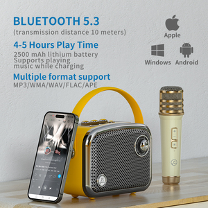 Thời Trang <span class=keywords><strong>Retro</strong></span> 30W Bluetooth 5.3 Hoạt Động Karaoke Loa Mini Loa Di Động Với <span class=keywords><strong>Microphone</strong></span> - Product Image 4