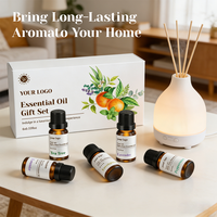 Coffret Cadeau d'Huiles Essentielles de Lavande et d'Arbre à Thé 100% Pures et Biologiques avec Acide Kojique et Citron Vert pour l'Aromathérapie et le Soulagement du Stress