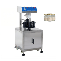 Machine de capsulage semi-automatique pneumatique à moteur, durable, pour pots en verre de miel et aliments, scelleuse de couvercles métalliques par pression