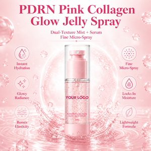 Face Makeup Vegan PDRN Collagen Pink Jelly Mist Serum 2 in 1 Glow Spray 30ml Glow-Boosting Fresh 30ML Moisturizing Long Lasting - Product Image 3