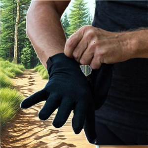 Gants de course pour hommes KAIXI, quatre saisons, légers, extérieur, personnalisés, en <span class=keywords><strong>laine</strong></span> mérinos, écran tactile, détection des aiguilles, longueur poignet - Product Image 1