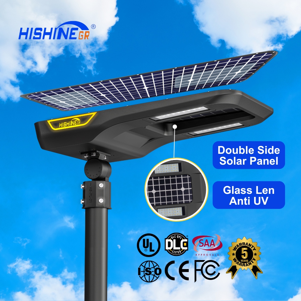Hishine IP67, водонепроницаемые светодиодные фары, умные уличные солнечные фонари для проезжей части