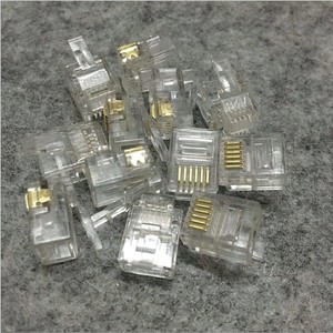 Rj11 Crystal Connector 6P6C Copper Core Voice Line <b>Plug</b> In <b>Adapter</b> For Telephone Connection - Product Image 4