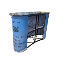 Comptoir en tissu pliable portable pour promotion, table de stand pliable pour salon professionnel, podium pour exposition