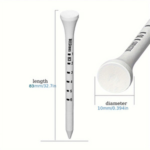 Tees de golf en bois blanc Passen avec logo personnalisé, durables, 70 mm/83 mm/54 mm, tees en bambou numérotés, bois massif - Product Image 1