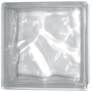 Bloque de vidrio ondulado transparente 19x19x8 cm para propósito de herramienta de torneado - Product Image 1