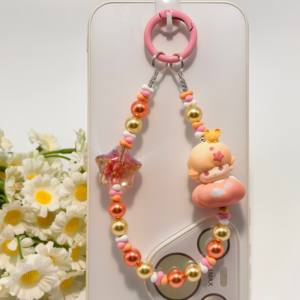 Cordino Ufficiale Serie 'Goodnight Starry Sky' con Charm a Nuvola e Perle Forate, Lunghezza 16cm, per Telefono e Borsa - Product Image 4