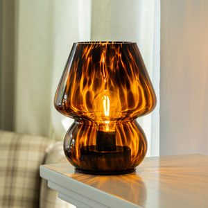 YONGZE High-quality <b>Glass</b> <b>Mushroom</b> Night Lights and Wireless Table <b>Lamps</b> Suitable for Restaurant and Decorations - Product Image 2