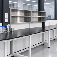 Tavolo da Laboratorio, Banco da Laboratorio Chimico, Arredamento Modulare per Laboratorio, Tavolo da Lavoro con Armadietto