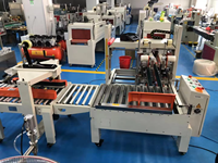 Machine de scellage automatique pneumatique à quatre côtés pour boîtes, cartons, coins et bords avec ruban adhésif