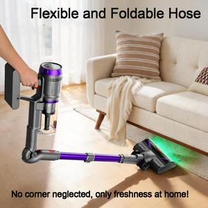 <span class=keywords><strong>Aspirateur</strong></span> à main sans fil 60KPa 600W 4 modes de vitesse Mode automatique intelligent Longue autonomie Tige flexible Charge rapide Utilisation en voiture - Product Image 4