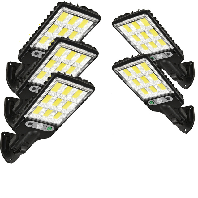 Solar Street Lights Outdoor Waterproof Motion Sensor Wall LED Lamp with 3 Mode Solar Powered Lights for Garden