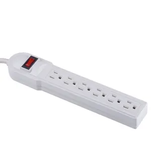 Universal 6 Outlets 90J Surge Protector Power Strip with RESET Power Strip 14AWG Heavy Duty Power Cord