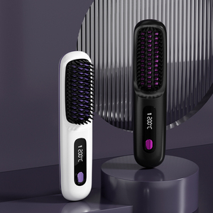 Plancha de Pelo Eléctrica Inalámbrica con Pantalla LCD, Cepillo Estilizador Portátil para Uso Doméstico y Hotelero - Product Image 4