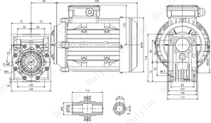 Proveedor de China, fabricación a precio barato, motor de engranaje helicoidal Turbo NMRV 50 y 0.37kw con orificio de salida de caja de cambios, <span class=keywords><strong>motorreductor</strong></span> de 25mm - Product Image 3