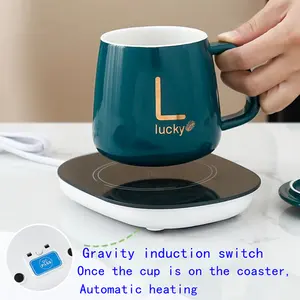 55 Degrees Smart Coffee Cup With Eco-Friendly Heating Insulation Tray Wellness Constant Temperature Mug Tea Custom Logo Printing