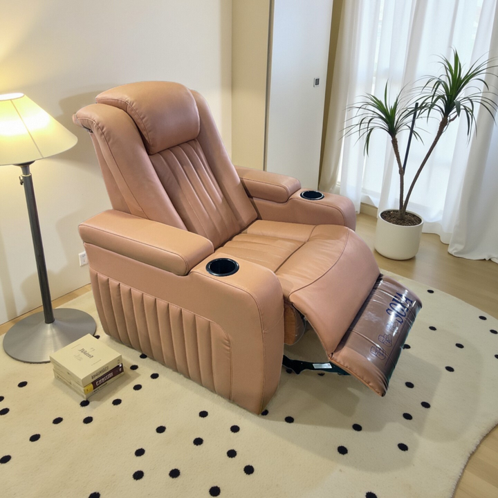 Theater Seating Recliner Single Sofa Leather Cinema Recliner Sofa