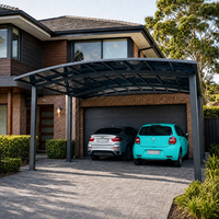Abri de voiture extérieur quatre saisons en polycarbonate, protection UV 99%, résistant à la chaleur, durable, pour parking et garage