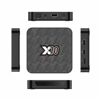 Nouvelle Box TV Android Iatv X10 Android 10 ATV avec Wi-Fi 5G, Bluetooth 5.0, IPTV et Télécommande Vocale BT à Grands Chiffres