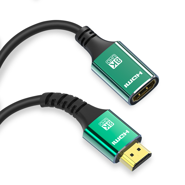 8K 60Hz Ultra HD HDMI Extension Cable 48Gbps Male to Female HDMI 2.1 Cable for Computer TV Projector