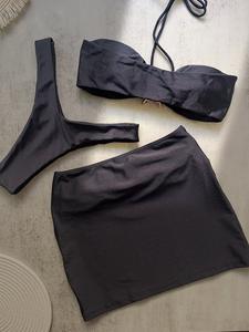 STOCK 3 Couleurs Designer Maillots De <span class=keywords><strong>Bain</strong></span> Femmes 3 Pièces <span class=keywords><strong>Maillot</strong></span> De <span class=keywords><strong>Bain</strong></span> Bandeau Top V-Forme Taille Bas Brésilien <span class=keywords><strong>Tanga</strong></span> Bikini Ensemble - Product Image 2