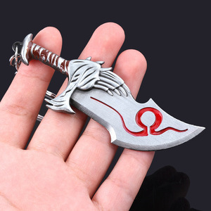 <span class=keywords><strong>God</strong></span> <span class=keywords><strong>Of</strong></span> War4 Chaos Blade Broadsword Axe Arma Colgante Enmascaramiento Juego de alta calidad Anime Llavero Etiqueta Venta al por mayor llaveros de metal - Product Image 2