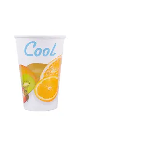 일회용 사용자 정의 인쇄 로고 차가운 음료 콜라 종이 컵 일회용 소다 종이 컵
