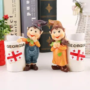 Russian Creative Handicrafts Home Decoration Desktop Ornaments Couple Gifts Elf Pen Holders