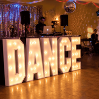 Lettres lumineuses pour décoration de fleuriste, jardin, mariage, fête prénuptiale, événement