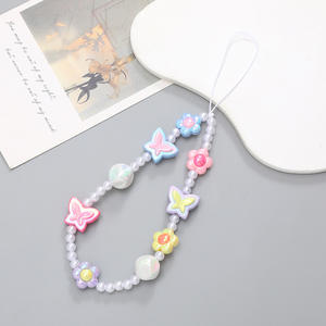 Populaire Internet célèbre papillon série bricolage perle perlée coeur chaîne de téléphone court Anti perte téléphone suspendu corde - Product Image 6