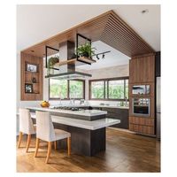 Offre Spéciale armoires de cuisine modulaires personnalisées panneau de mélamine ensembles de cuisine complète de haute qualité utilisation en appartement design moderne