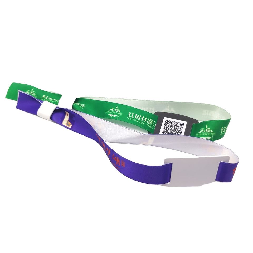 350*15mm Professional Custom Festival Waterproof Sporty Halloween Rfid Woven Fabric Wristband Dd Joy Model Db-10 3