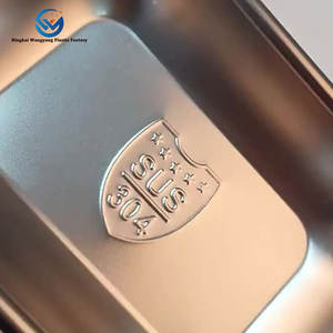 Sampel warna ramah lingkungan mangkuk anjing baja tahan karat produk pemberi makan hewan peliharaan persegi - Product Image 4