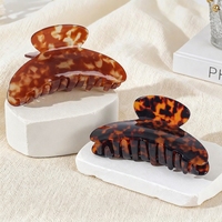 Pinces à cheveux en acétate de cellulose de style européen et américain, couleur unie, décoration capillaire grande taille, vente en gros personnalisée Ume