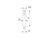 Raccord de main courante en acier inoxydable finition noire SS304 accessoires d'escalier de garde-corps en verre tige de Support de main courante W trou de filetage