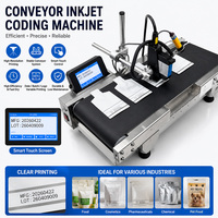 Mini Impresora de Inyección de Tinta Automática de Escritorio con Cinta Transportadora para Fecha de Caducidad
