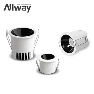 Allway China Factory Manufacturer Aluminum Spot Lighting Recessed Mounted 2w 3w 5w 8w 12w Mini LED Spot Downlights