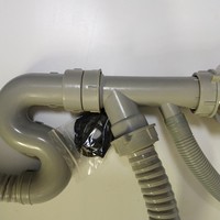 Siphon 304 acier inoxydable évier de cuisine Double bol Siphon tuyau de vidange Flexible Double têtes évier de cuisine passoire à déchets