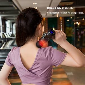Mini pistola de masaje de percusión corporal eléctrica portátil, masajeador muscular de tejido profundo recargable, Control de sincronización, garantía de un año - Product Image 3