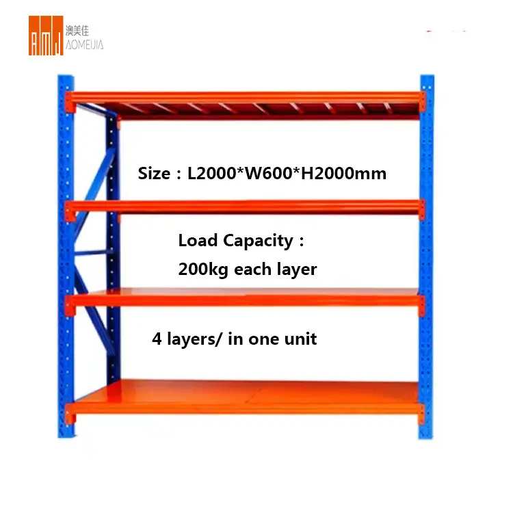 Rayonnage de garage sans boulon en acier robuste rayonnage à palettes de stockage d'entrepôt