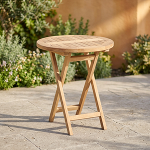 Solid Wood <b>Folding</b> Dining <b>Table</b> X-Style Legs Eco-Friendly Durable Waterproof Rustic Modern Design Portable Home Outdoor Use - Product Image 2