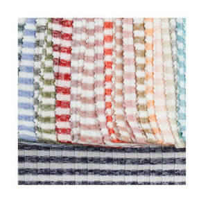 Wholesale 100% Cotton Rib Check Fabric Jacquard Woven Plain Dyed for Garments Dresses Bags and Weddings - Product Image 4