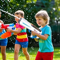 Pistolet à eau électrique automatique avec réservoir de 320ml opération facile portée de 32 pieds éclaboussures pour enfants adultes jeux de fête de piscine d'été en plein air