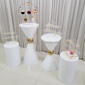 L93 personalizado elegante plata oro cilindro postre Mesa pastel Pedestal soportes <span class=keywords><strong>para</strong></span> boda <span class=keywords><strong>cumpleaños</strong></span> fiesta evento decoración <span class=keywords><strong>de</strong></span> <span class=keywords><strong>fondo</strong></span> - Product Image 6