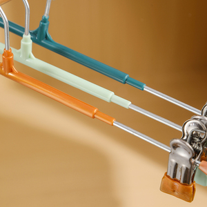 Modern Clothing Store Space Saving Non Slip <strong>Hangers</strong> Black Stainless Steel Elastic <strong>Clip</strong> Skirt <strong>Hangers</strong> - Product Image 6